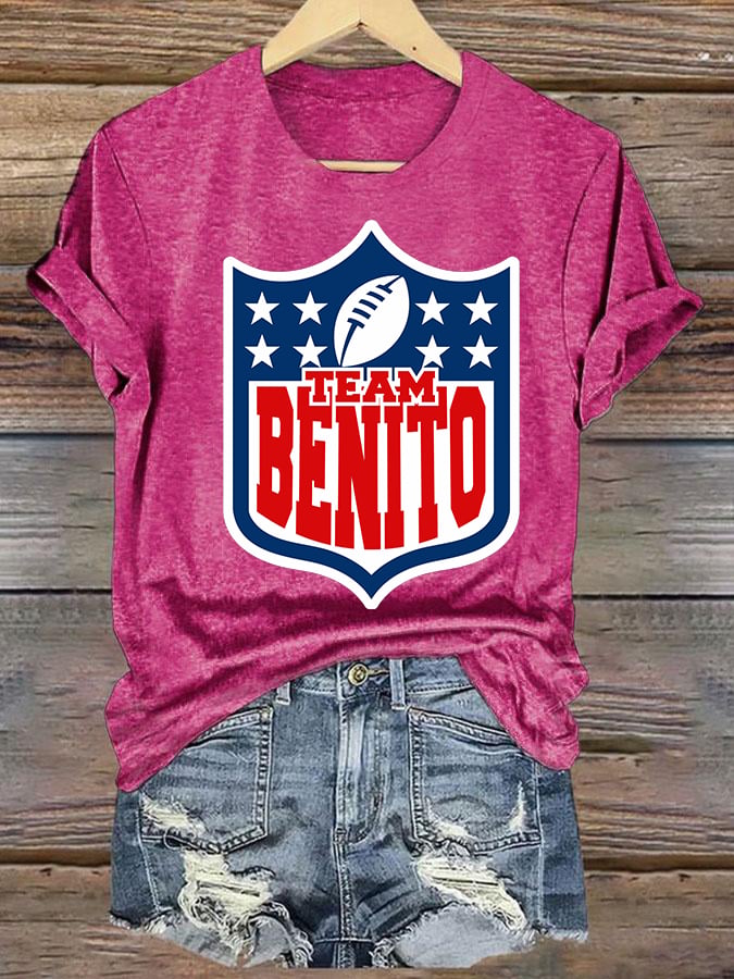 Women's Team Benito Puerto Rico Print Casual Tee