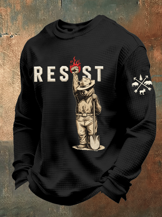 Men's Protect Our National Parks Print Long-Sleeved T-Shirt