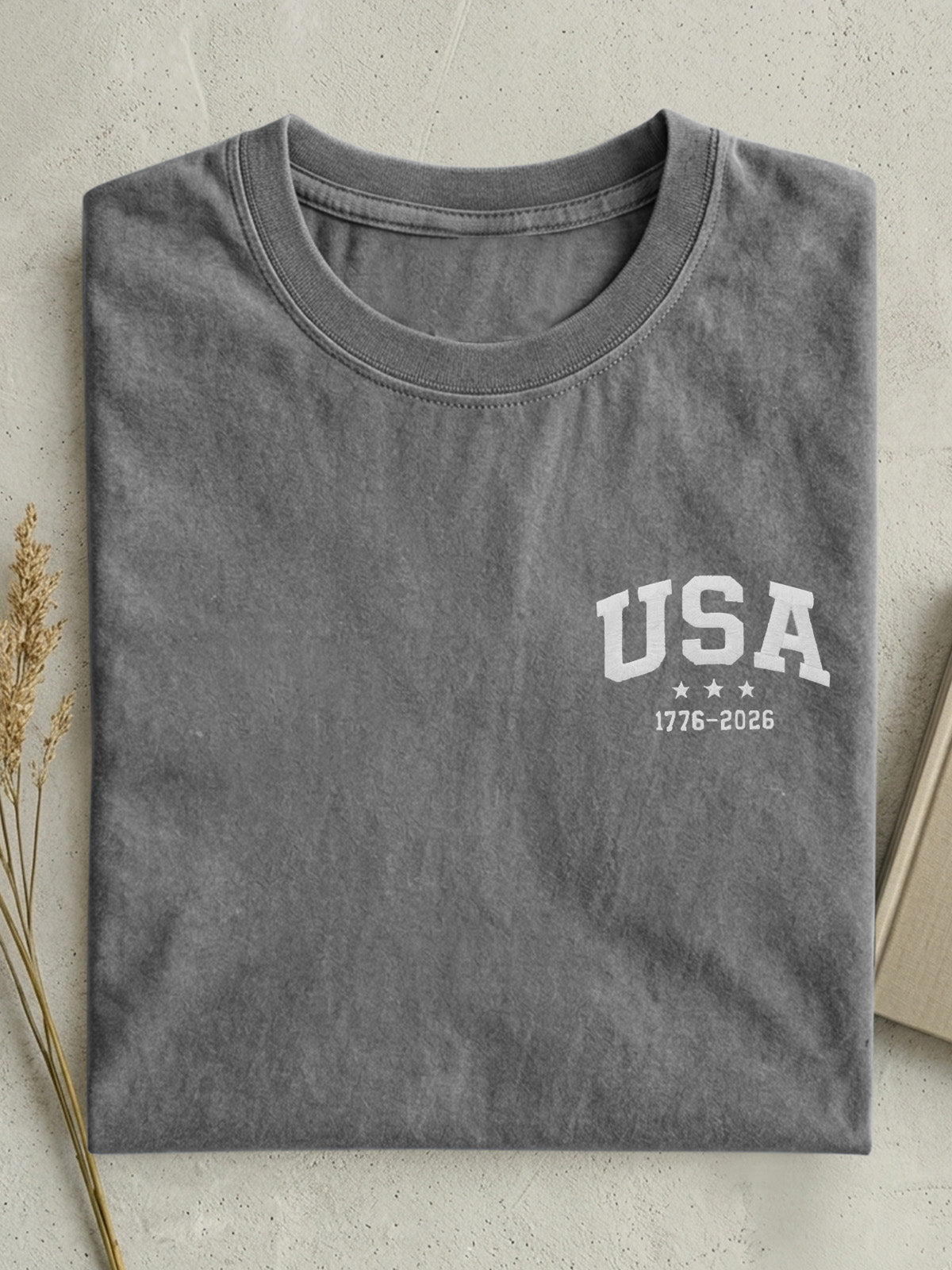 Vintage 250th Anniversary Usa Commemorative Cotton Short-sleeved T-shirt
