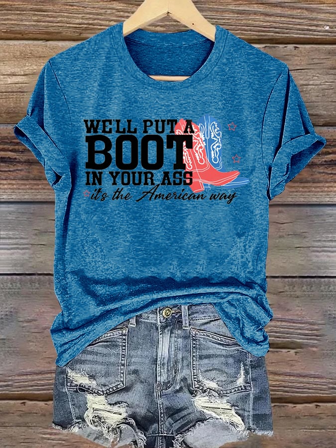 Women's Courtesy of the Red, White and Blue Cowboy T-Shirt