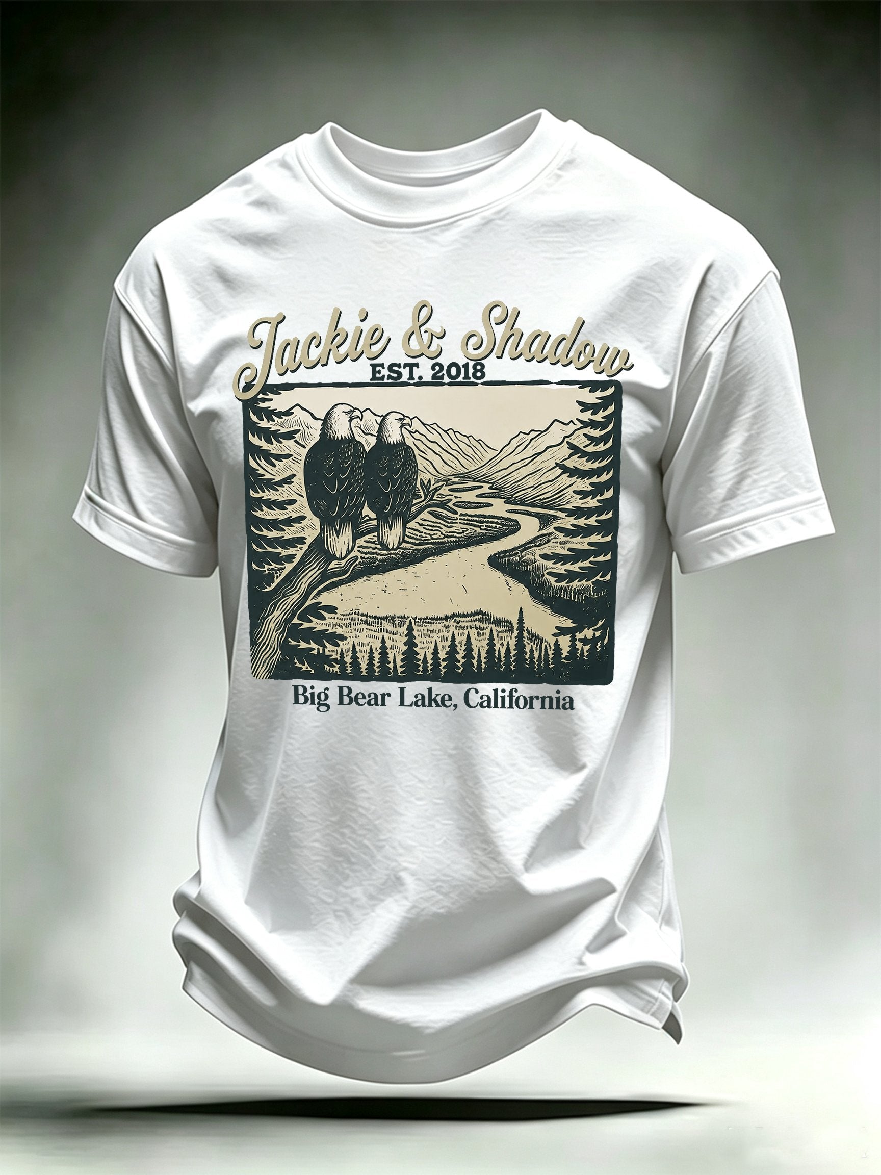 Men's JACKIE & SHADOW Print Crew-Neck T-Shirt