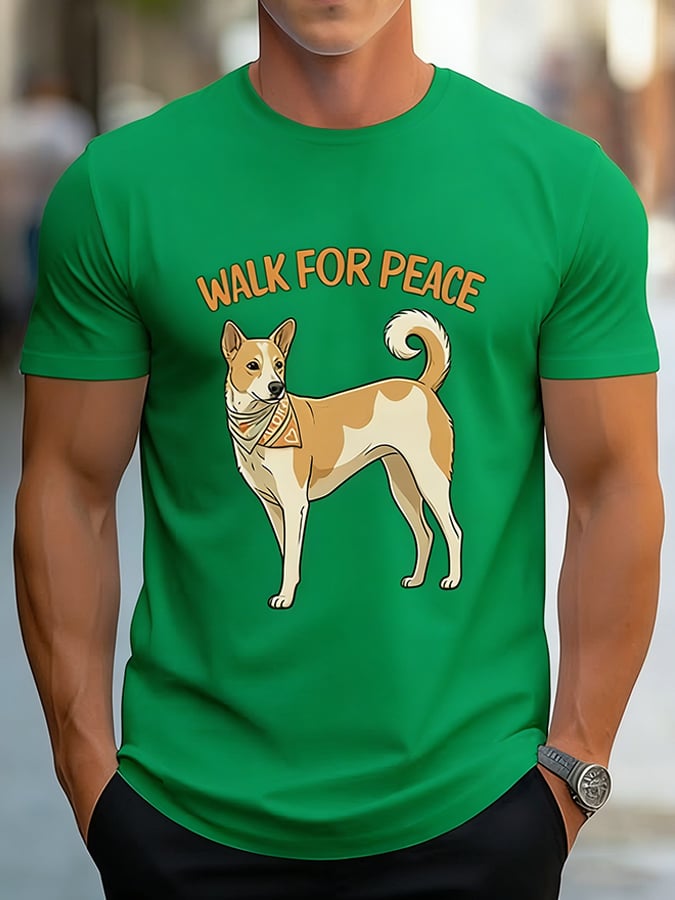Men's Walk For Peace Printed Shirt