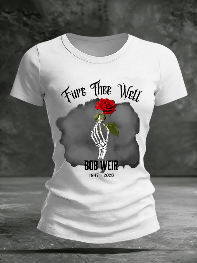 ๐ฅBuy 3 Get 15% Off Women's Commemorative Edition Bob Weir Print Short-Sleeve T-Shirt