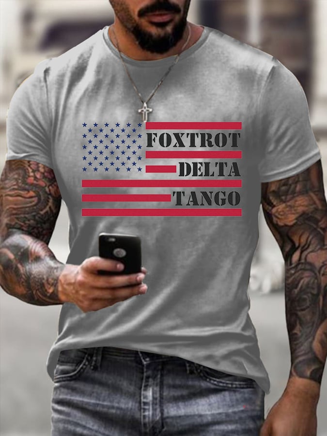 Men's Print Short Sleeve Casual T-Shirt