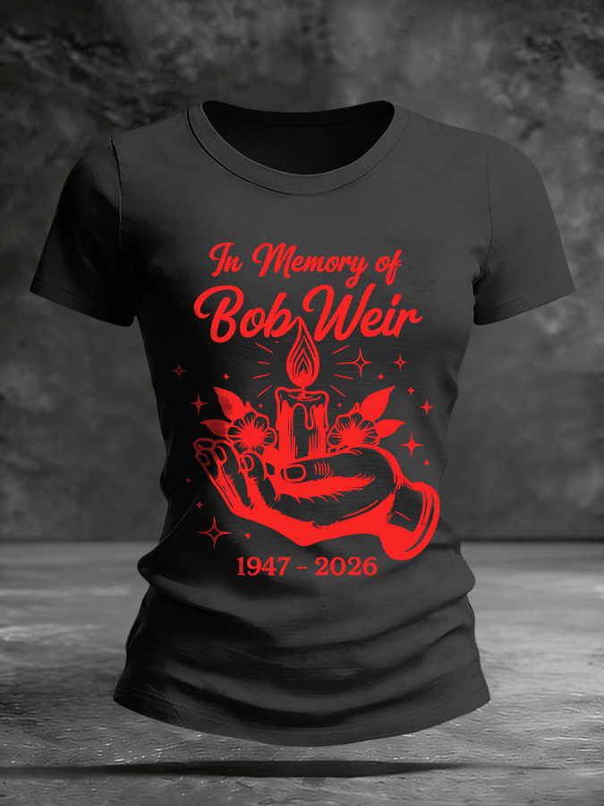 ๐ฅBuy 3 Get 15% Off Women's Commemorative Edition Bob Weir Print Short-Sleeve T-Shirt