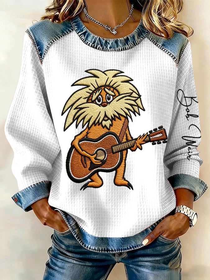 ๐ฅBuy 3 Get 15% Off Women's Vintage Rock Tribute Print Casual Sweatshirt