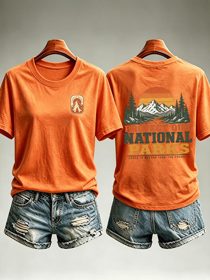 Women's Protect Our National Parks Shirt, Mountain Camping T-Shirt