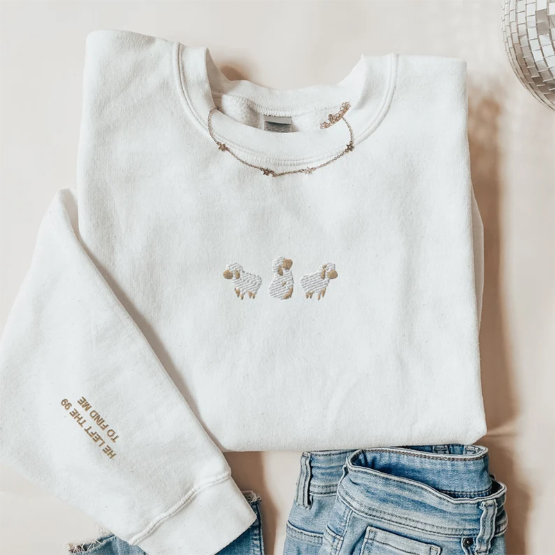 Lost Sheep Embroidered Sweatshirt