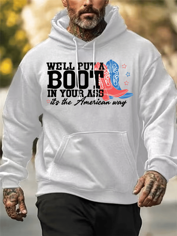 Men's Courtesy of the Red, White and Blue Cowboy Hoodie