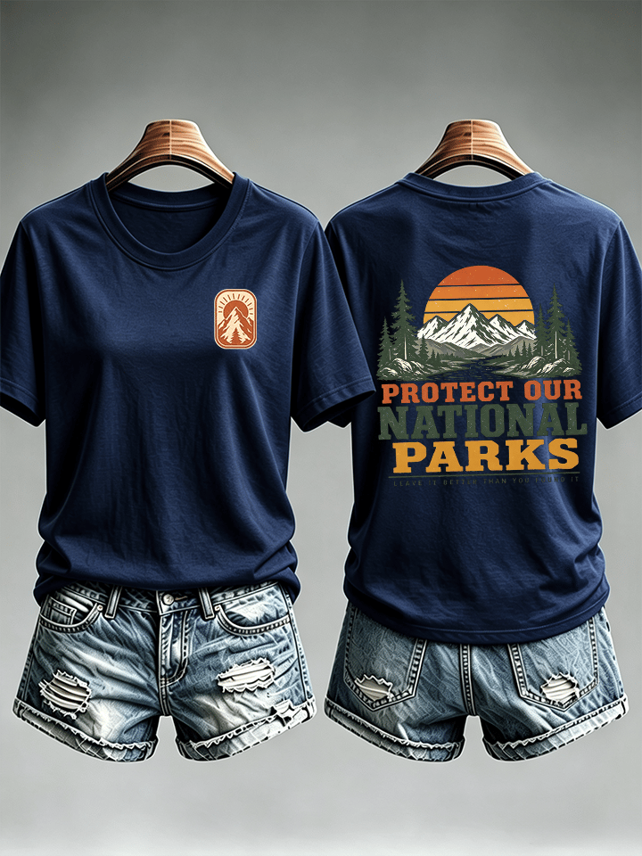 Women's Protect Our National Parks Shirt, Mountain Camping T-Shirt