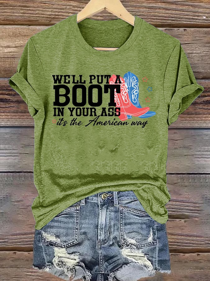 Women's Courtesy of the Red, White and Blue Cowboy T-Shirt