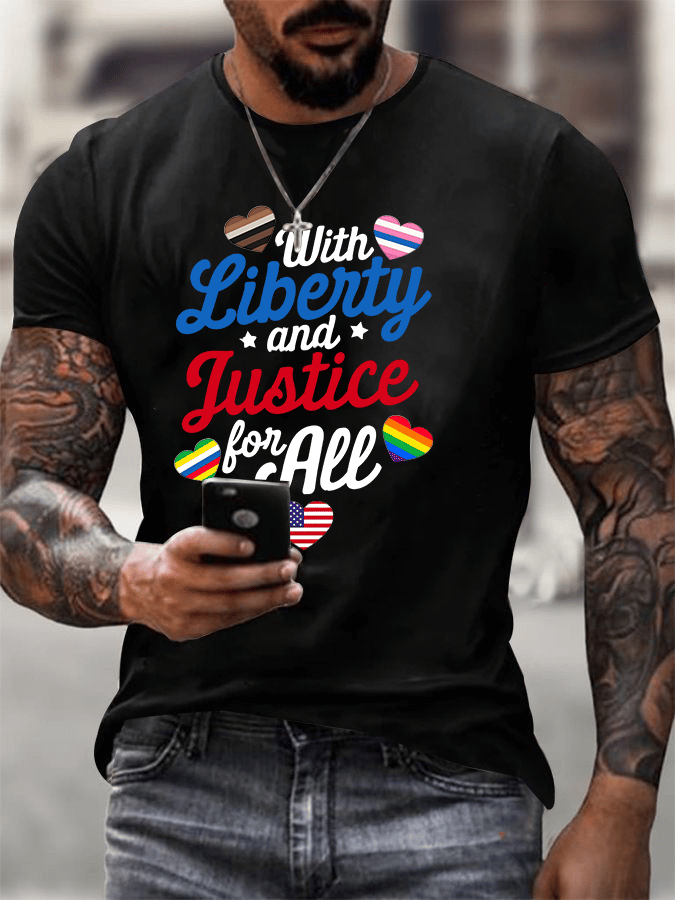Men's With liberty and justice for all T-Shirt