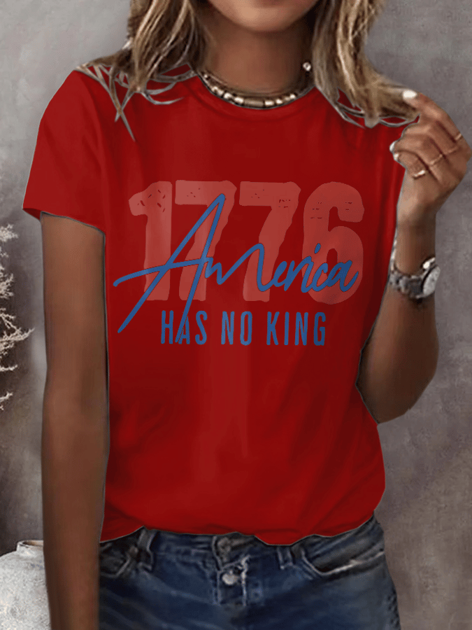 🔥Buy 3 Get 15% Off🔥Women's Fashion Casual American Kingless Print T-Shirt