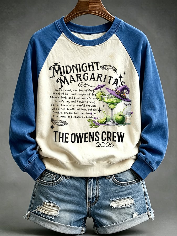 Women's Midnight Margaritas Printed Sweatshirt