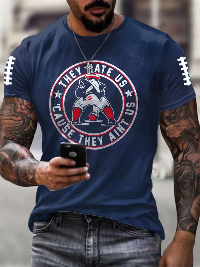 Men's Football Print Casual T-Shirt