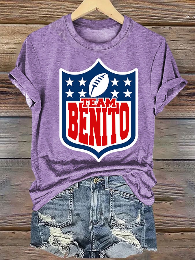 Women's Team Benito Puerto Rico Print Casual Tee