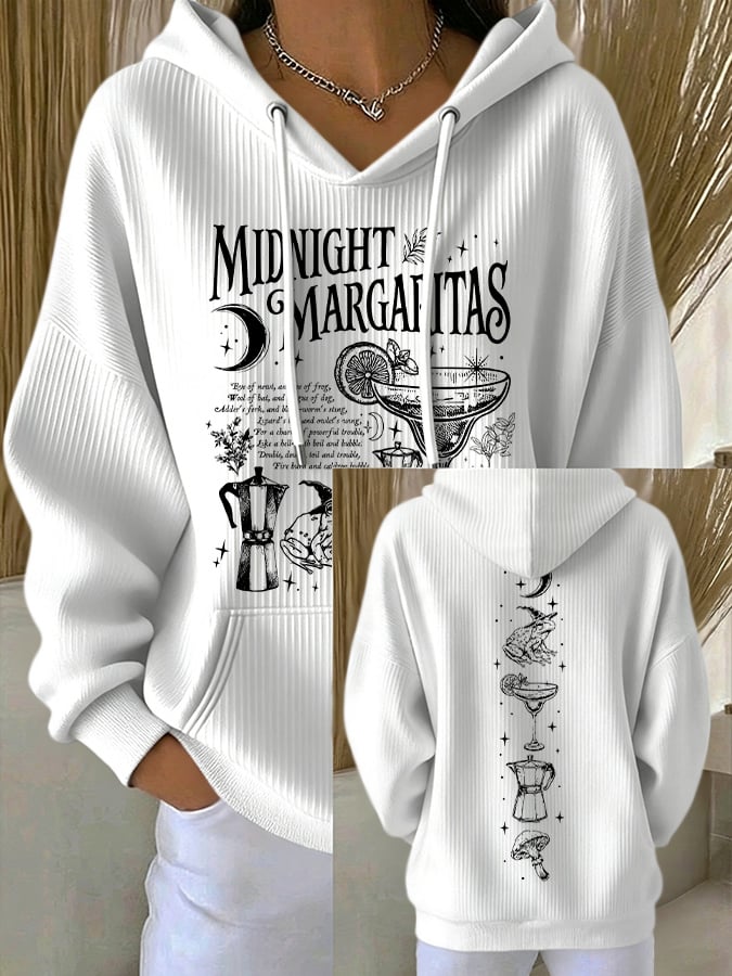 Women's Midnight Margaritas Print Casual Sweatshirt