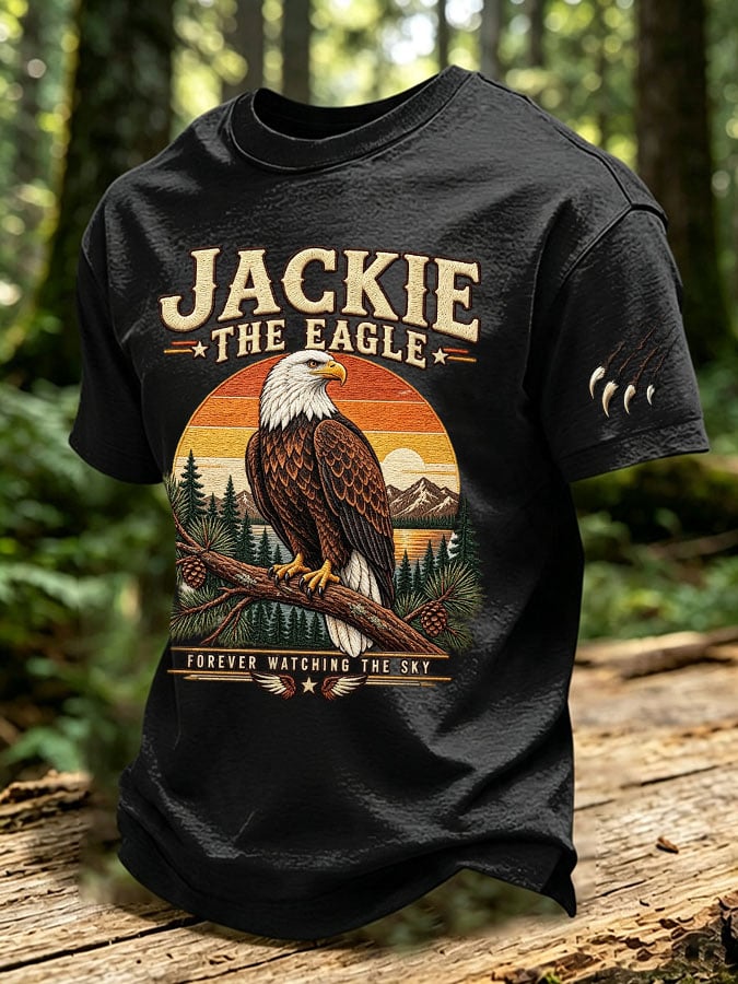 Men's Fly Free Jackie Print Round Neck T-shirt