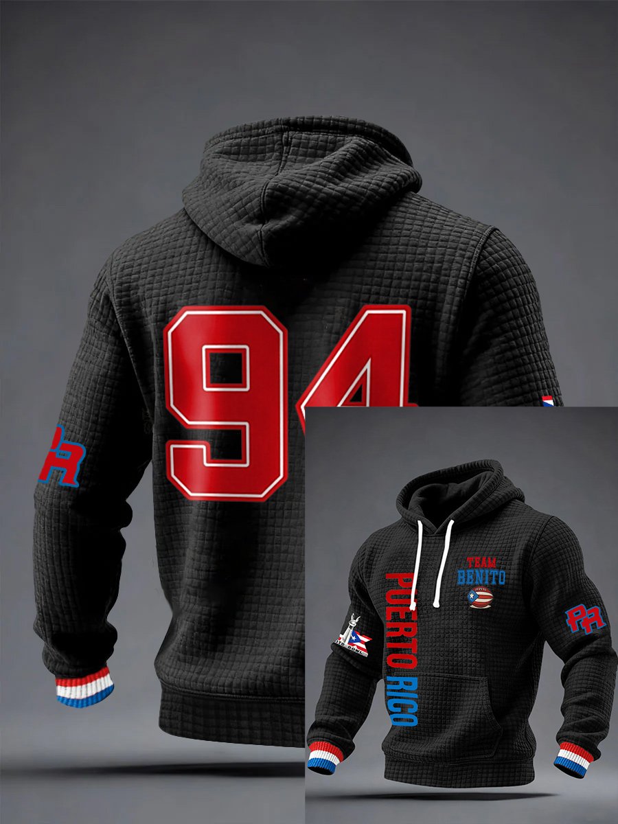 Men's Puerto Rican Rapper Print Hoodie