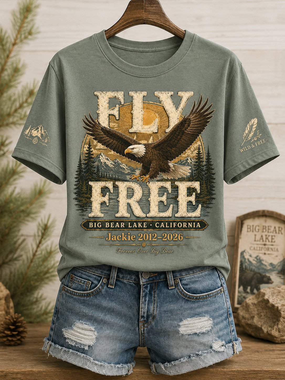 Women's Fly Free Jackie Print Tee