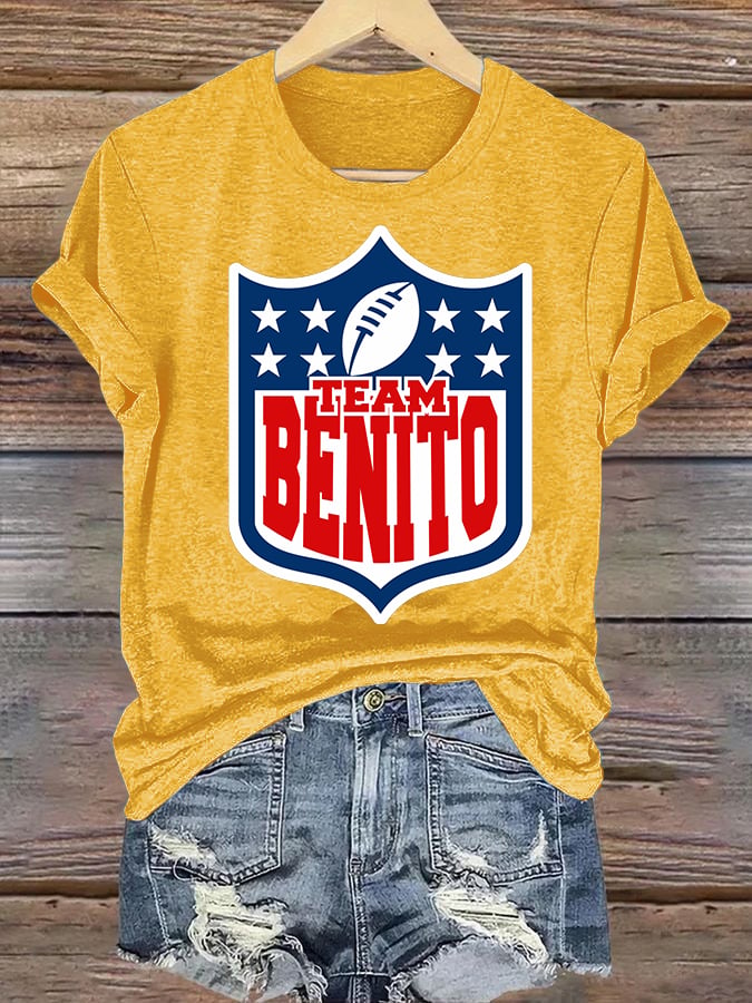 Women's Team Benito Puerto Rico Print Casual Tee