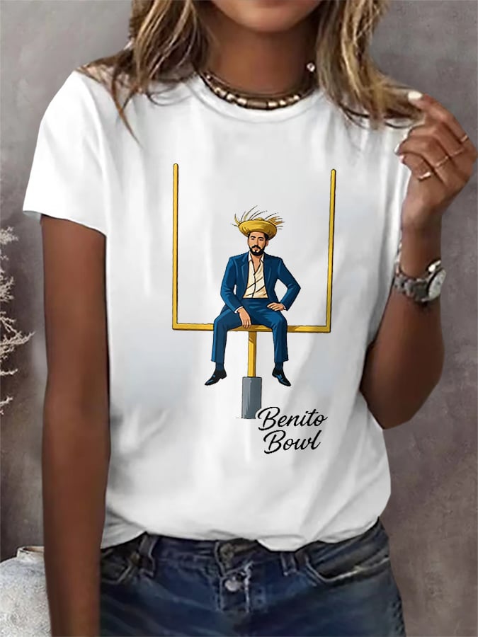Women's Bunny Football Music Lover T-shirt