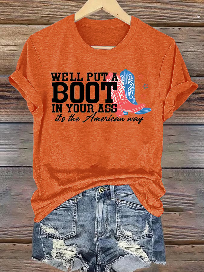 Women's Courtesy of the Red, White and Blue Cowboy T-Shirt