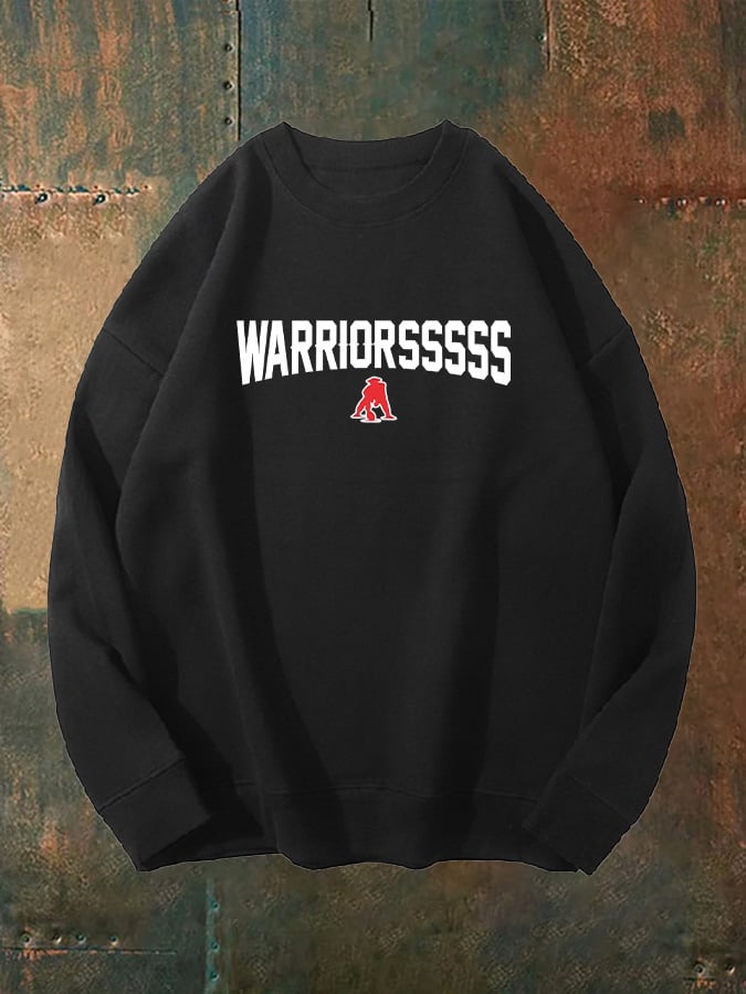 Unisex WARRIORSSSSS Print Sweatshirt