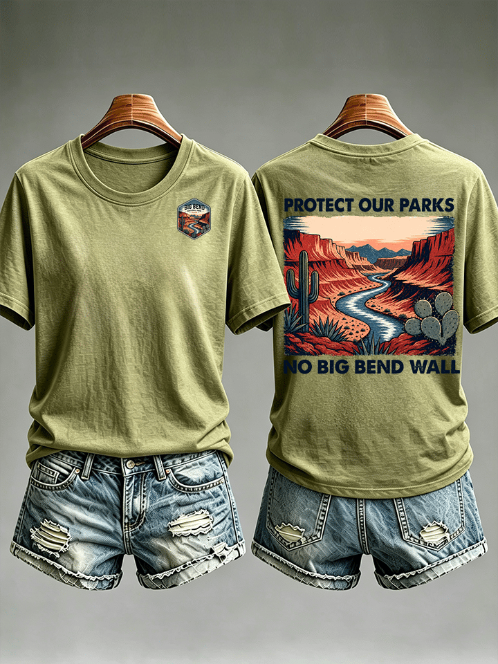 Women's Protect Our National Parks,No Big Bend Wall T-Shirt