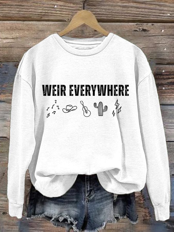 🔥Buy 3 Get 15% Off Women's Vintage Rock Tribute Print Casual Sweatshirt