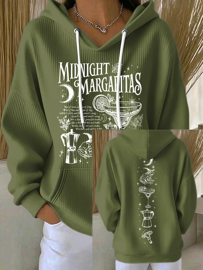 Women's Midnight Margaritas Print Casual Sweatshirt