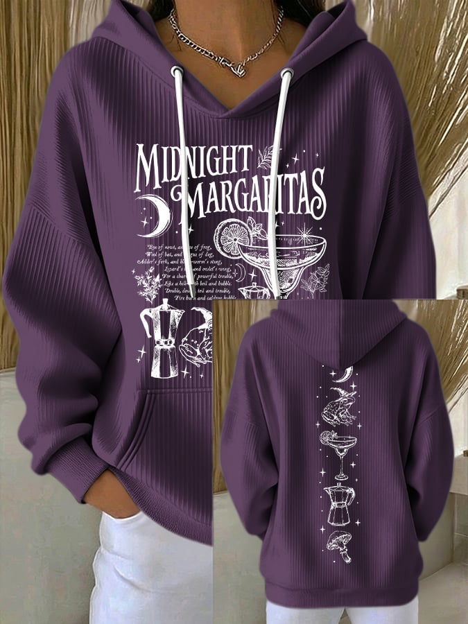 Women's Midnight Margaritas Print Casual Sweatshirt