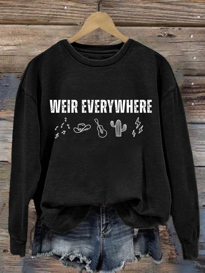 ๐ฅBuy 3 Get 15% Off Women's Vintage Rock Tribute Print Casual Sweatshirt