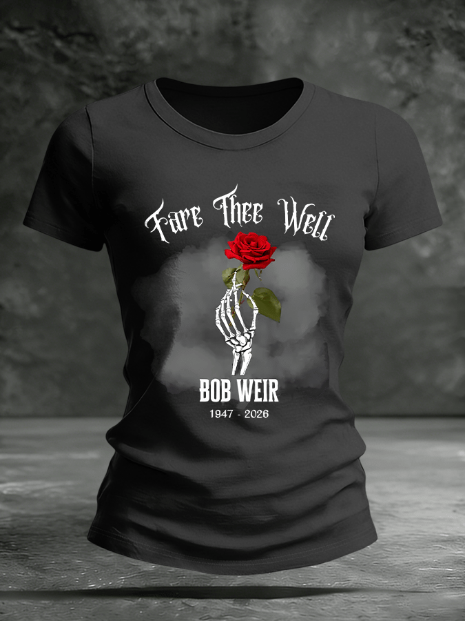 ๐ฅBuy 3 Get 15% Off Women's Commemorative Edition Bob Weir Print Short-Sleeve T-Shirt