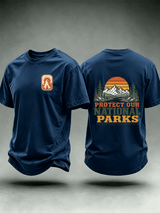 Men's Protect Our National Parks Shirt, Mountain Camping T-Shirt