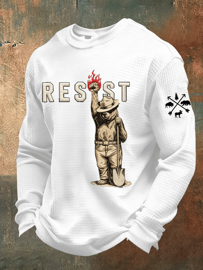Men's Protect Our National Parks Print Long-Sleeved T-Shirt