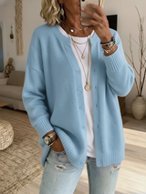 New Arrival 🔥Women’s Cozy Button-Front Knit Cardigan with Relaxed Fit
