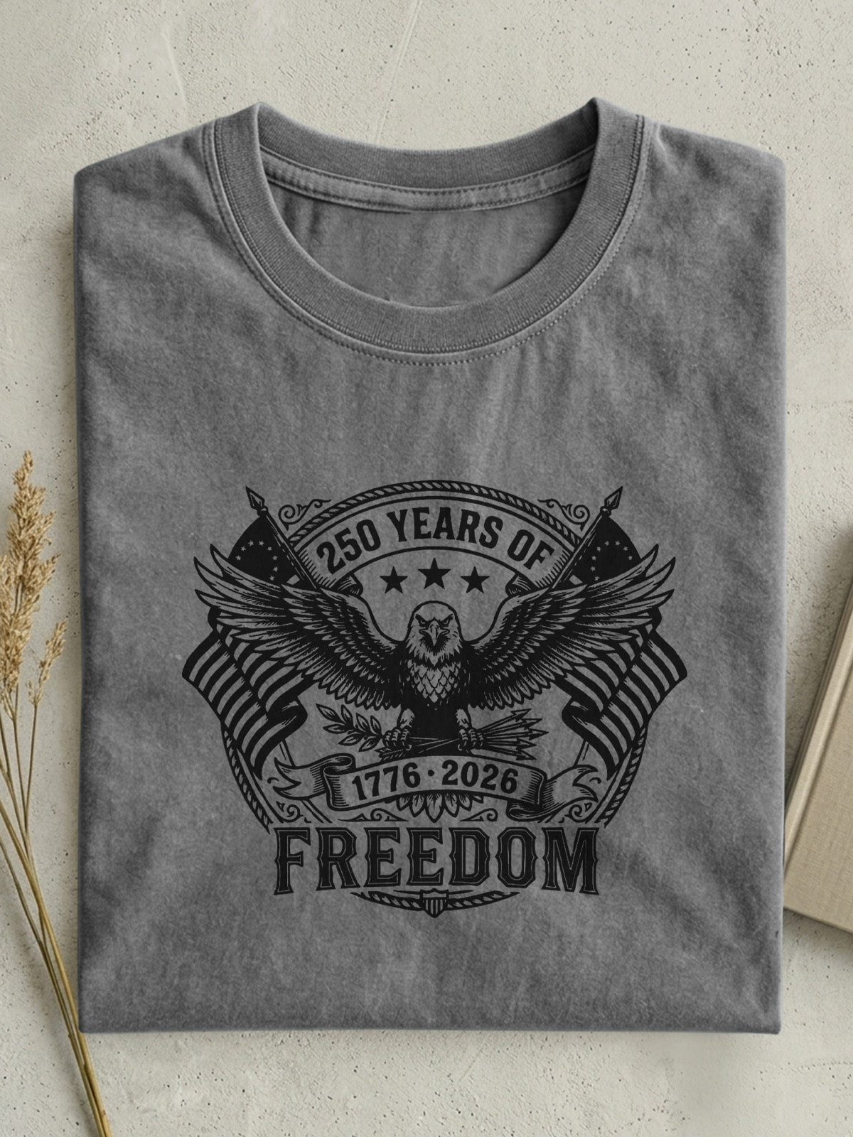 Vintage Usa 250th Anniversary Cotton Short Sleeve T-shirt