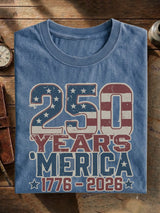 Vintage Usa 250th Anniversary Cotton Short Sleeve T-shirt
