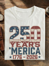 Vintage Usa 250th Anniversary Cotton Short Sleeve T-shirt
