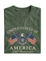 Vintage American 250 Anniversary Cotton Short Sleeve T-Shirt