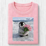 Tulip Bouquet Penguin Vintage Comfort Tee