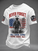 Men's 9.11 Never Forget Printing  T-Shirts