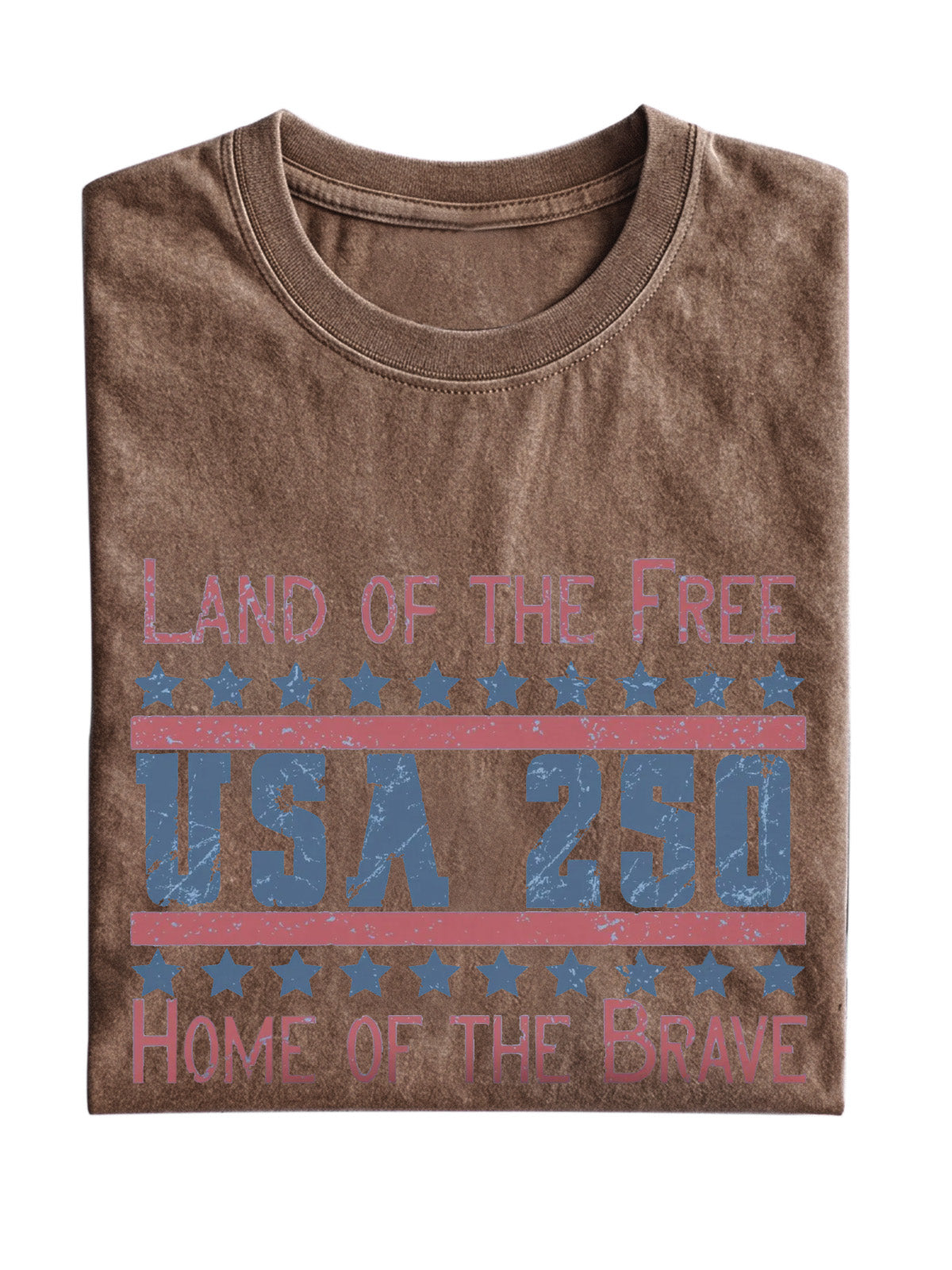 Land Of The Free Usa 250 Cotton Short-sleeved T-shirt