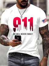 Men's 911 We Will Never Forget Graphic Short Sleeve T-Shirt