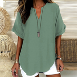 Loose Solid Color Women's Casual Blouse