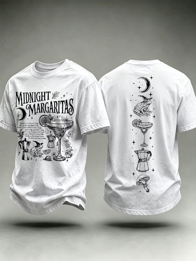 Men's Midnight Margaritas Print Casual T-shirt