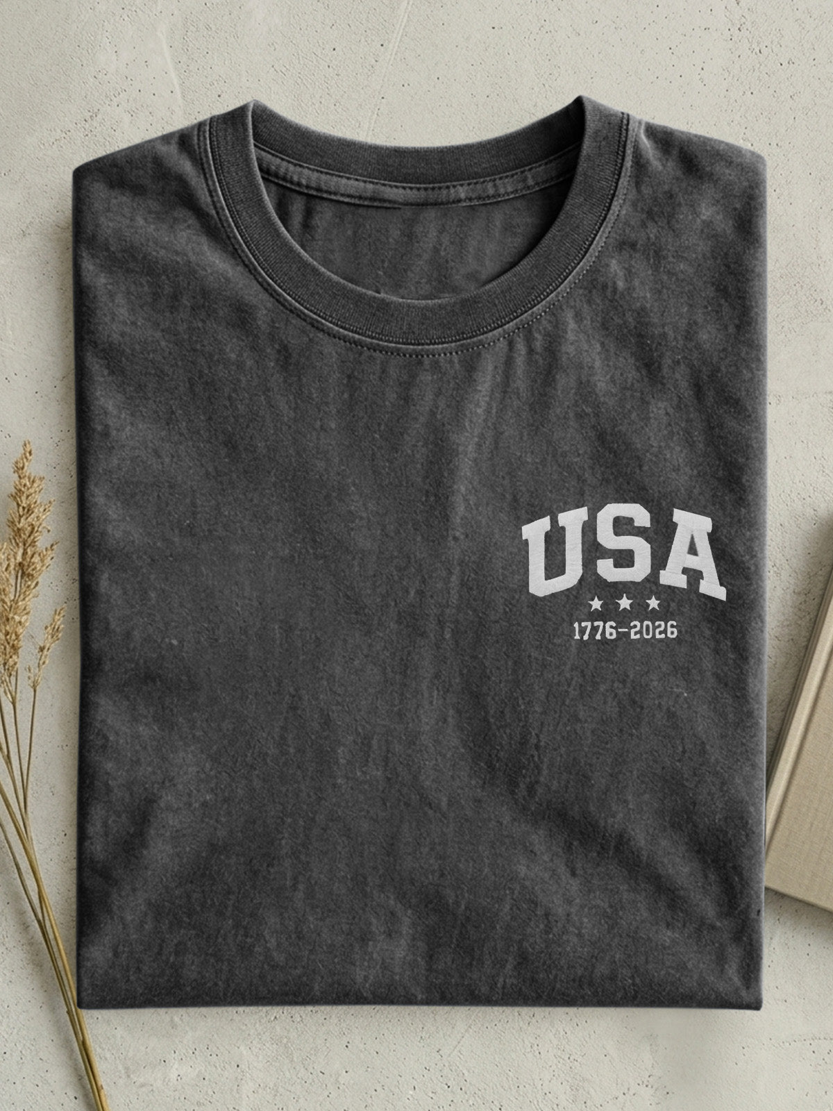 Vintage 250th Anniversary Usa Commemorative Cotton Short-sleeved T-shirt