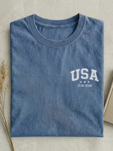 Vintage 250th Anniversary Usa Commemorative Cotton Short-sleeved T-shirt
