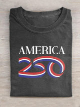 250th Anniversary Of American Independence Cotton Short Sleeve T-shirt